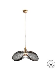 Lámpara colgante decorativa Forma – Schuller – Pantalla de malla negra o dorada 2