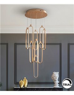 Lámpara colgante Colette – Schuller – Lámpara moderna de 9 luces, LED regulable