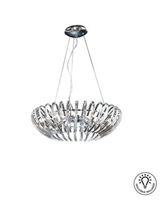 Lámpara colgante Ariadna – Schuller – Pantalla de cristal transparente en 2 colores 2