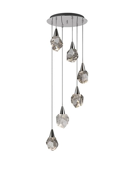 Lámpara colgante Aquaria 6 – Schuller – Diseño decorativo, tulipas de cristal macizo