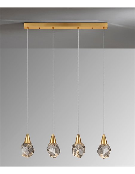 Lámpara colgante Aquaria – Schuller – Diseño lineal, 4 luces LED