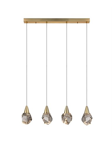 Lámpara colgante Aquaria – Schuller – Diseño lineal, 4 luces LED