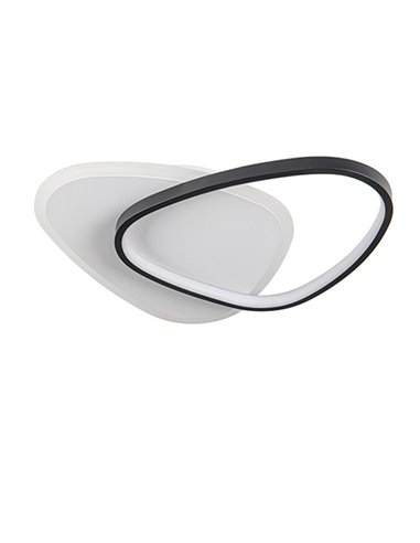 Plafón de techo/Aplique de pared Romo – Schuller – Lámpara minimalista en blanco y negro