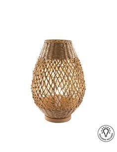 Lámpara de mesa y suelo Yaiza – Schuller – Pantalla de cuerdas de papel trenzado 2