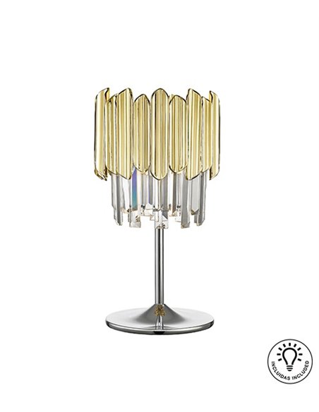 Lámpara de mesa Tiara – Schuller – Diseño decorativo con pantalla de cristal facetado