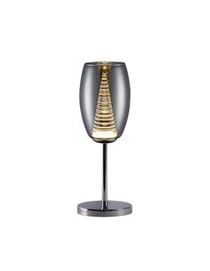 Lámpara de mesa Nebula – Schuller – Lámpara de metal cromo, doble tulipa 2