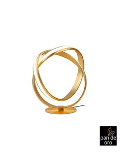 Lámpara de mesa Lazas – Schuller – Diseño minimalista con acabado pan de oro 2