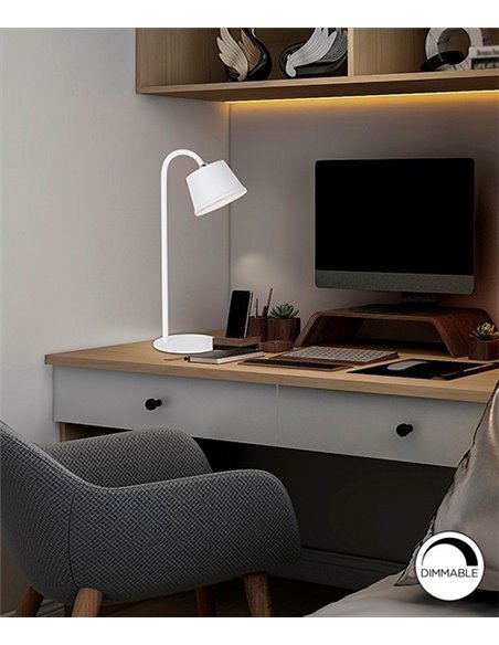 Lámpara de mesa Cuco – Schuller – Lámpara moderna en acabado corten o blanco