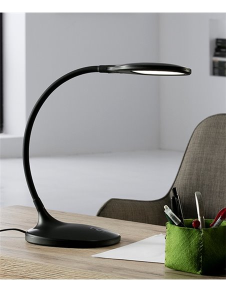 Lámpara de escritorio Scoop – Schuller – Brazo flexible, LED regulable