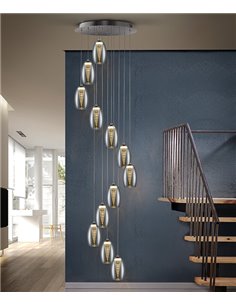 Lámpara colgante Nebula - Schuller - Lámpara idónea para hueco de escalera