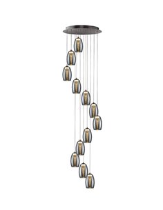 Lámpara colgante Nebula – Schuller – Diseño decorativo con 12 luces, acabado cromo 2