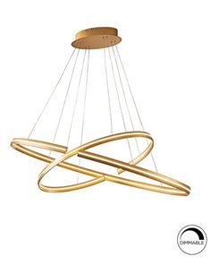 Lámpara colgante Elipse – Schuller – Lámpara LED regulable, acabado oro cepillado 2