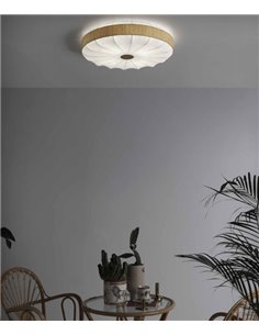 Plafón de techo Africana - Anperbar – Pantalla de artecoon y mimbre, disponible 2 medidas 2