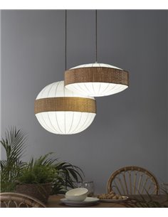 Lámpara colgante Africana – Anperbar – Lámpara tipo bola de artecoon y mimbre 2