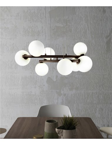 Lámpara de techo Top Cruz - Anperbar – Lámpara decorativa, 8 luces, diseño bola