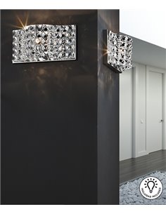 Aplique de pared Onda – Schuller – Pantalla de malla de cristales