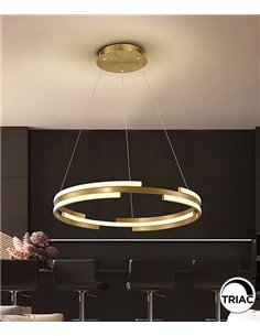 Lámpara colgante Ciclos – Schuller – Lámpara circular en dos colores, LED regulable
