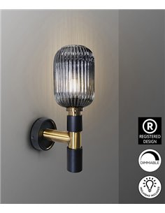 Aplique de pared Norma – Schuller – Lámpara decorativa con tulipa de cristal