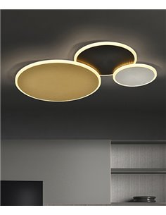Plafón de techo Umbra – Schuller – Lámpara minimalista LED de tres colores
