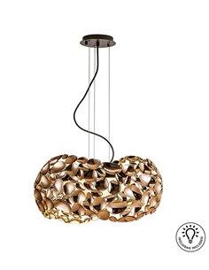 Lámpara colgante Narisa – Schuller – Lámpara decorativa de 5 luces, acabado con baño de oro rosa 2