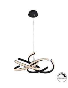 Lámpara colgante Ring II – Schuller – Diseño minimalista, estructura negra con piezas de acrílico 2
