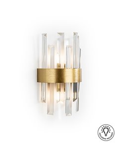 Aplique de pared Grace – Schuller – Lámpara de cristal transparente y acabado oro 2