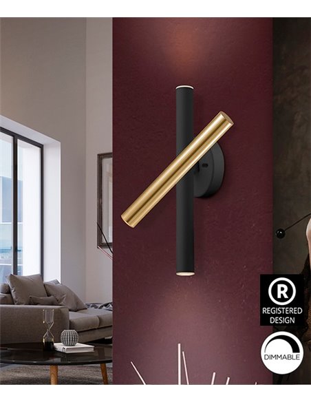 Aplique de pared Varas – Schuller – Diseño minimalista con brazo giratorio, LED regulable