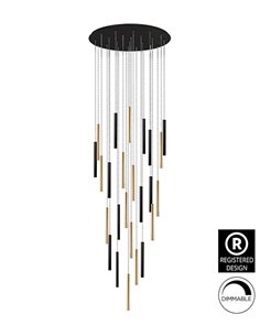 Lámpara colgante Varas – Schuller – Diseño elegante con 25 luces, disponible en 2 tamaños 2