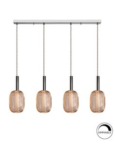 Lámpara colgante lineal Micrón – Schuller – Lámpara decorativa con 4 luces 2