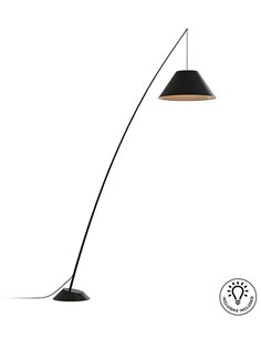 Lámpara de pie Junco – Schuller – Lámpara arco negra ideal para la lectura 2
