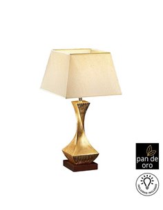 Lámpara de mesa Deco – Schuller – Lámpara elegante dorada con pantalla beige 2