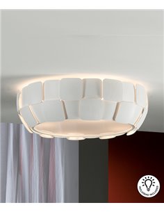 Plafón de techo Quios – Schuller – Lámpara decorativa, acabado blanco roto