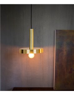 Colgante de techo industrial negro/oro - WHIZZ - Faro