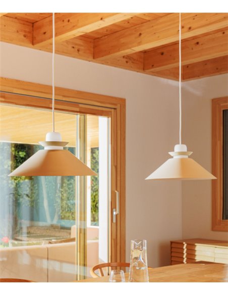 Lámpara Colgante de Techo Naos - Faro - Beige / Blanco 