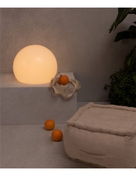 Lámpara portátil Balda - Faro - Lámpara exterior en forma de esfera blanca