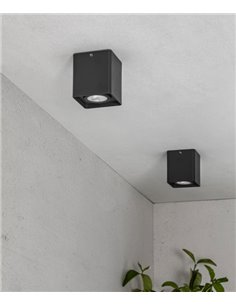 Plafón Tami - Faro - Aplique negro de exterior 12W