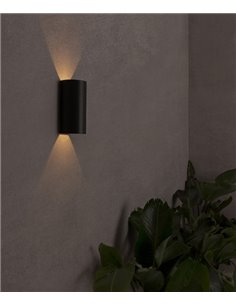 Aplique de pared de exterior Bruc – Faro – Gris oscuro, Doble luz, LED 3000K