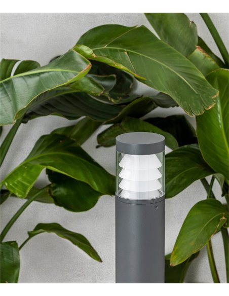 Lámpara Baliza PLIM 3 - Faro - Exterior y jardin, color gris oscuro
