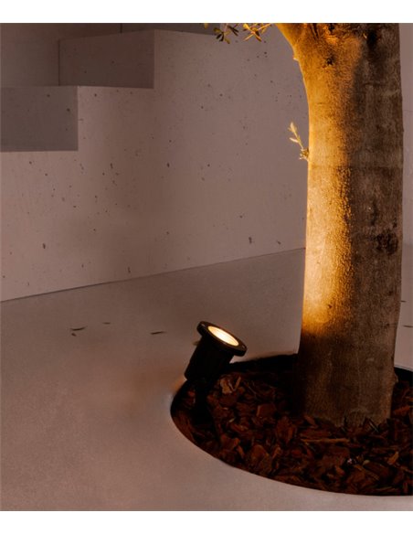 Lámpara Estaca Tono - Faro - Foco estaca negro para jardin 