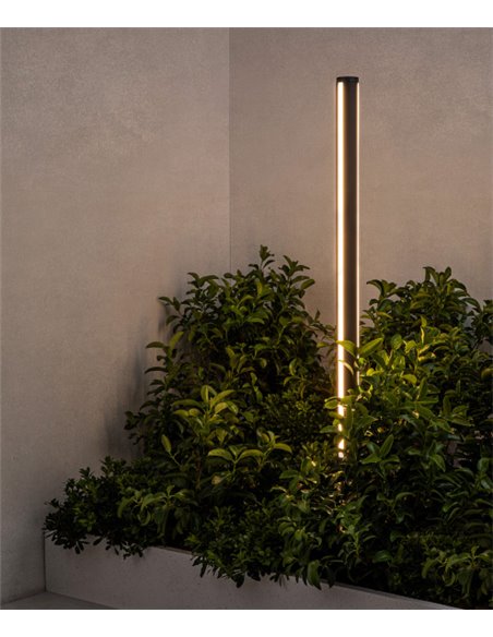 Farola de exterior Grop - Faro - Altura: 200 cm, Lámpara LED 27W 3000K