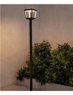 Farola LED Plaza - Faro - Farola exterior negra 220 cm