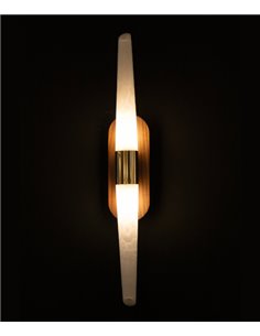 Aplique de pared Kensington – Mariner – Lámpara decorativa en blanco y dorado