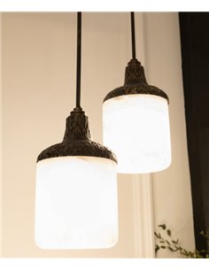 Colgante de techo Kensington – Mariner – Diseño clásico, pantalla de metal y alabastro
