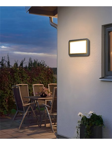 Aplique de pared de exterior – Illus – Lámpara LED gris