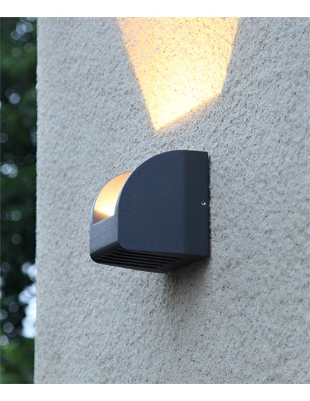 Aplique de pared de exterior - Illus - Lámpara LED gris