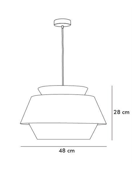 Lámpara colgante Akane - IDP Lampshades - Lámpara boho chic, pantalla de rafia cruda 