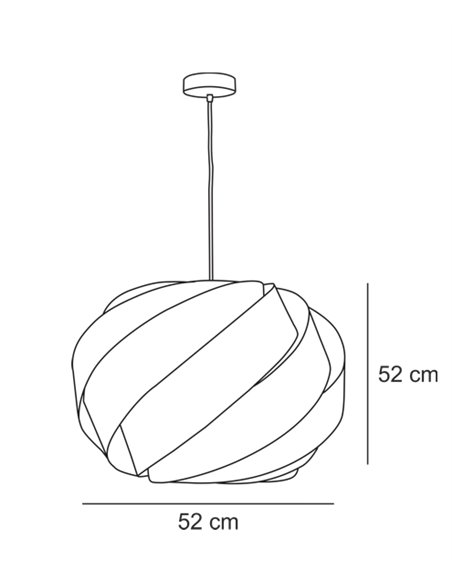 Lámpara colgante Fred – IDP Lampshades – Pantalla textil en acabado blanco