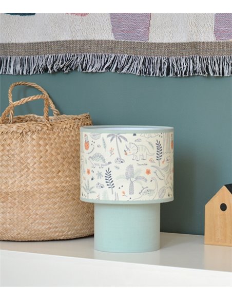 Lámpara de mesa Casper - IDP Lampshades - Lámpara infantil textil verde