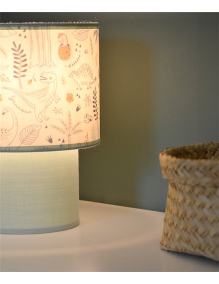 Lámpara de mesa Casper - IDP Lampshades - Lámpara infantil textil verde