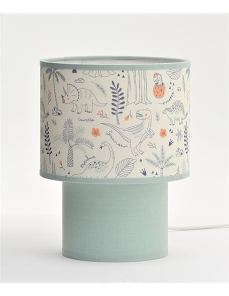 Lámpara de mesa Casper - IDP Lampshades - Lámpara infantil textil verde